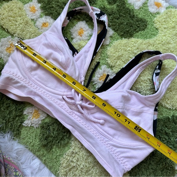 VS PINK • 2 Piece Black Floral & Pastel Pink Women's Bralette Set - Picture 2 of 11